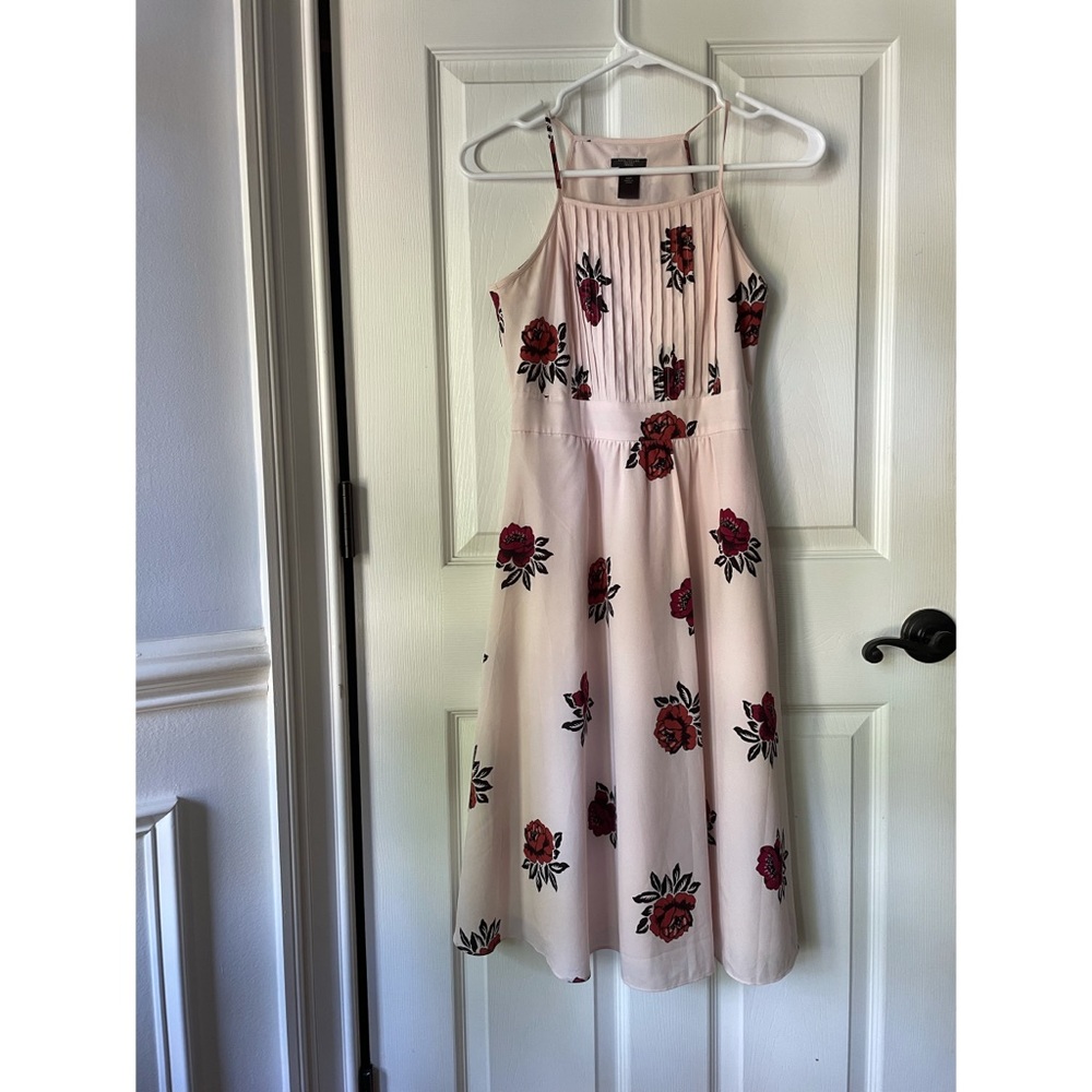Ann Taylor Pink Rose Midi Dress